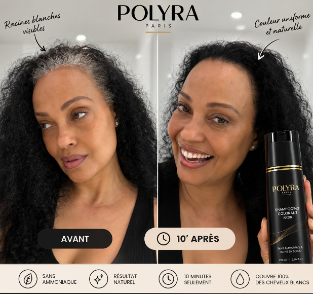 Shampooing colorant pour cheveux gris