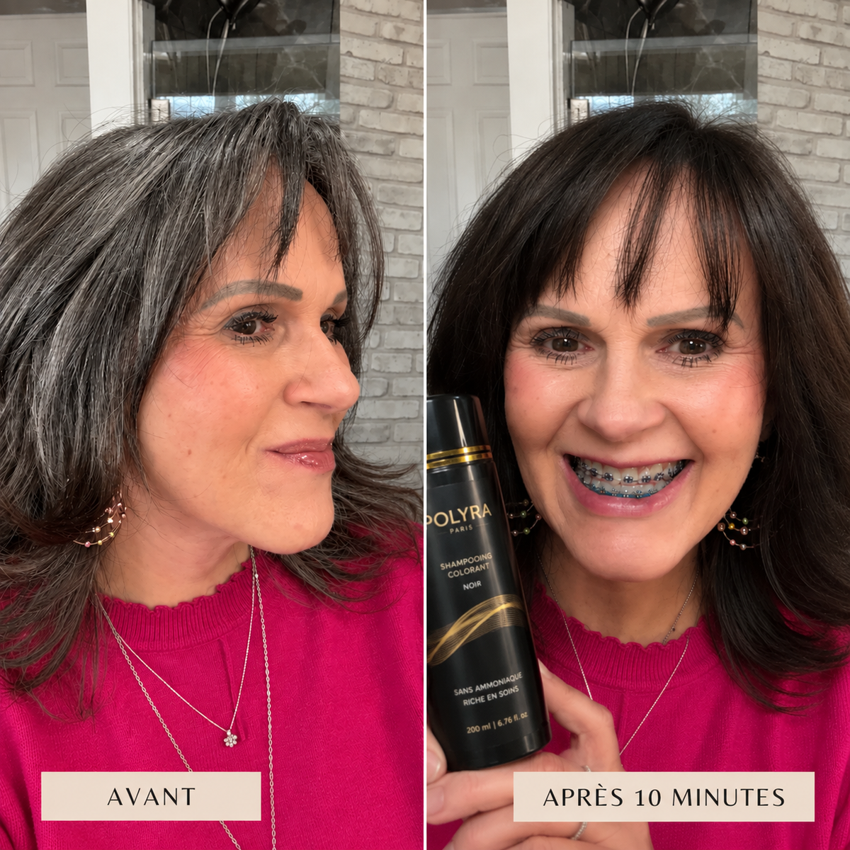 Shampooing colorant pour cheveux gris
