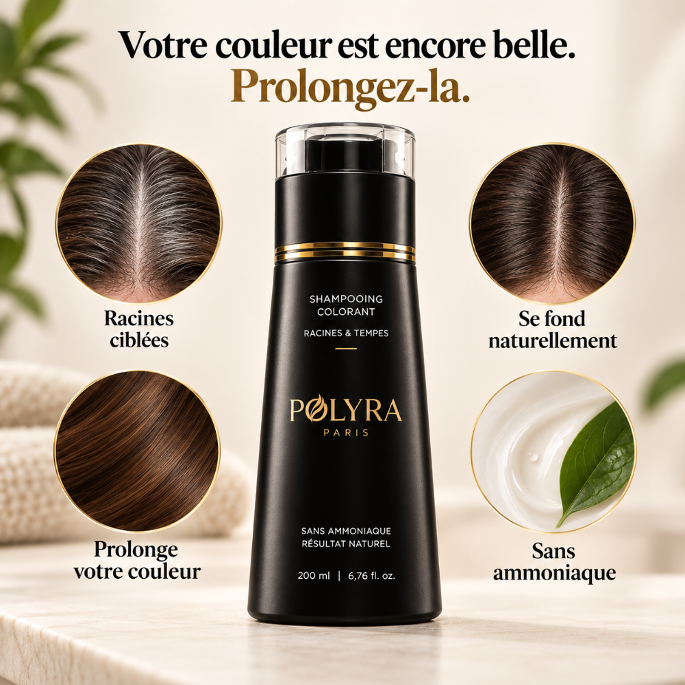 Shampooing colorant pour cheveux gris