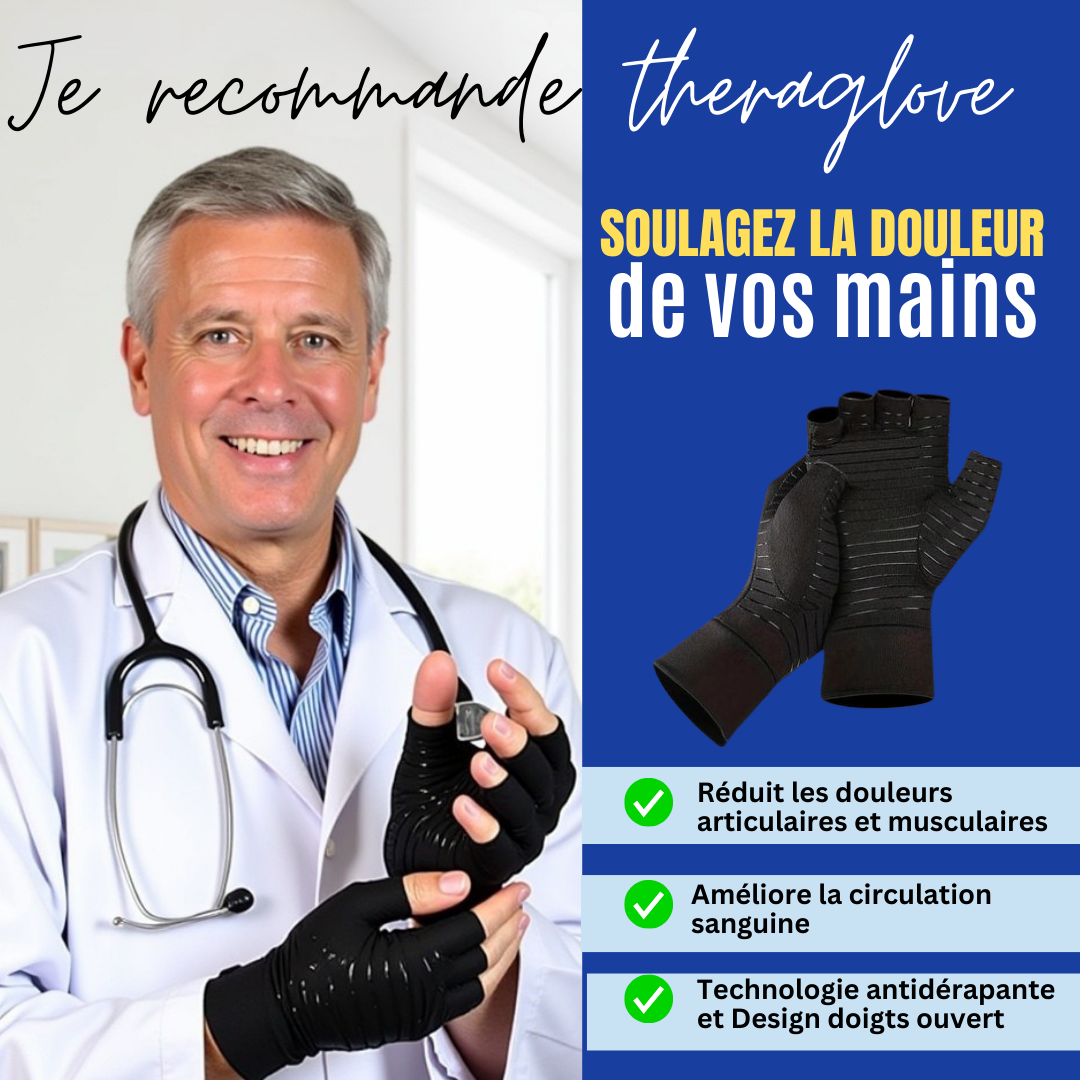 TheraGlove™ Flex |Gants de compression pour Mains et poignets