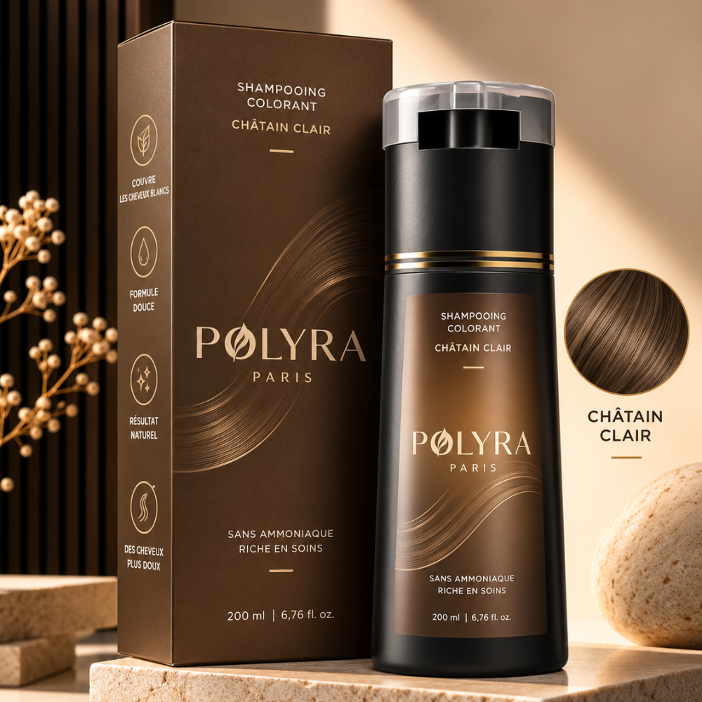 Shampooing colorant pour cheveux gris