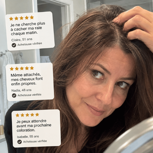 Shampooing colorant pour cheveux gris