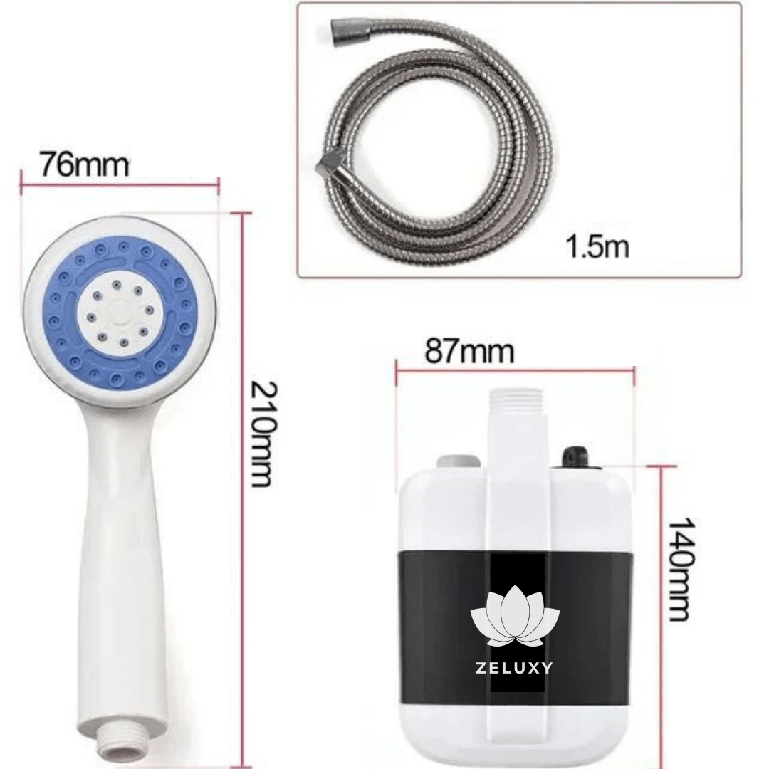 Douche Camping USB Rechargeable Portable| JetWash™ - Zeluxy