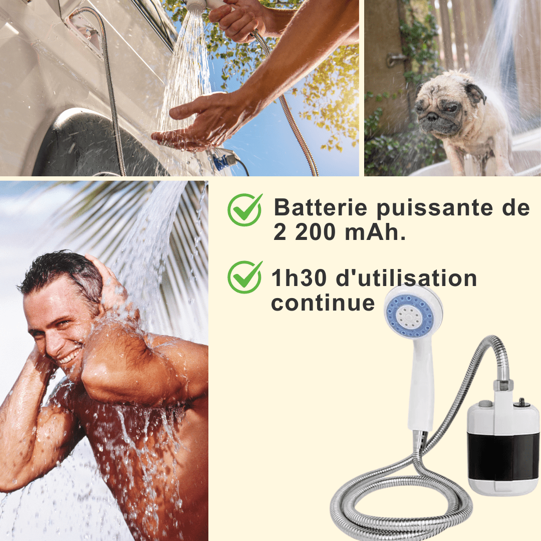 Douche Camping USB Rechargeable Portable| JetWash™ - Zeluxy