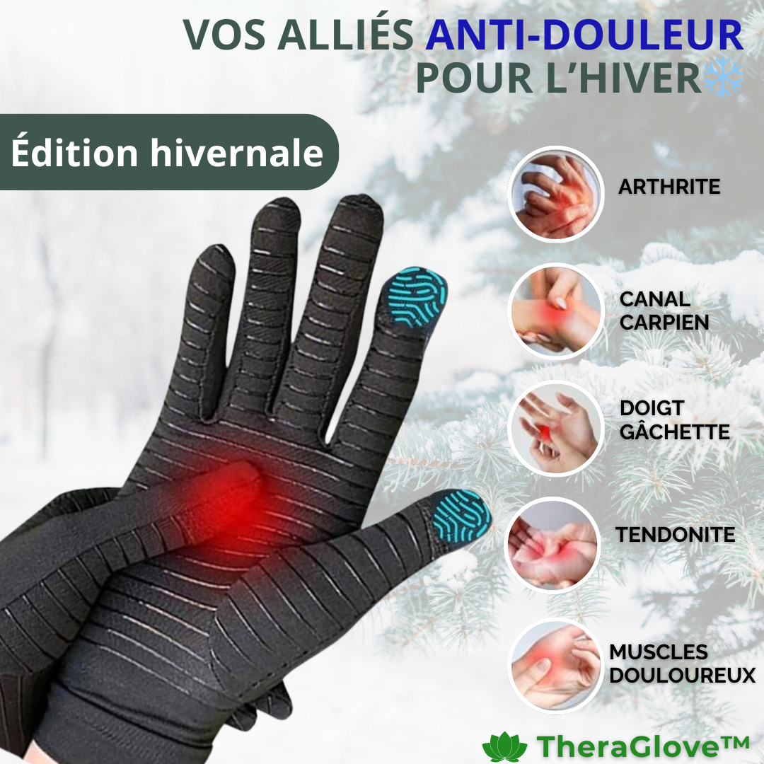 TheraGlove™ | Gants de thérapie au cuivre pour les douleurs à la main