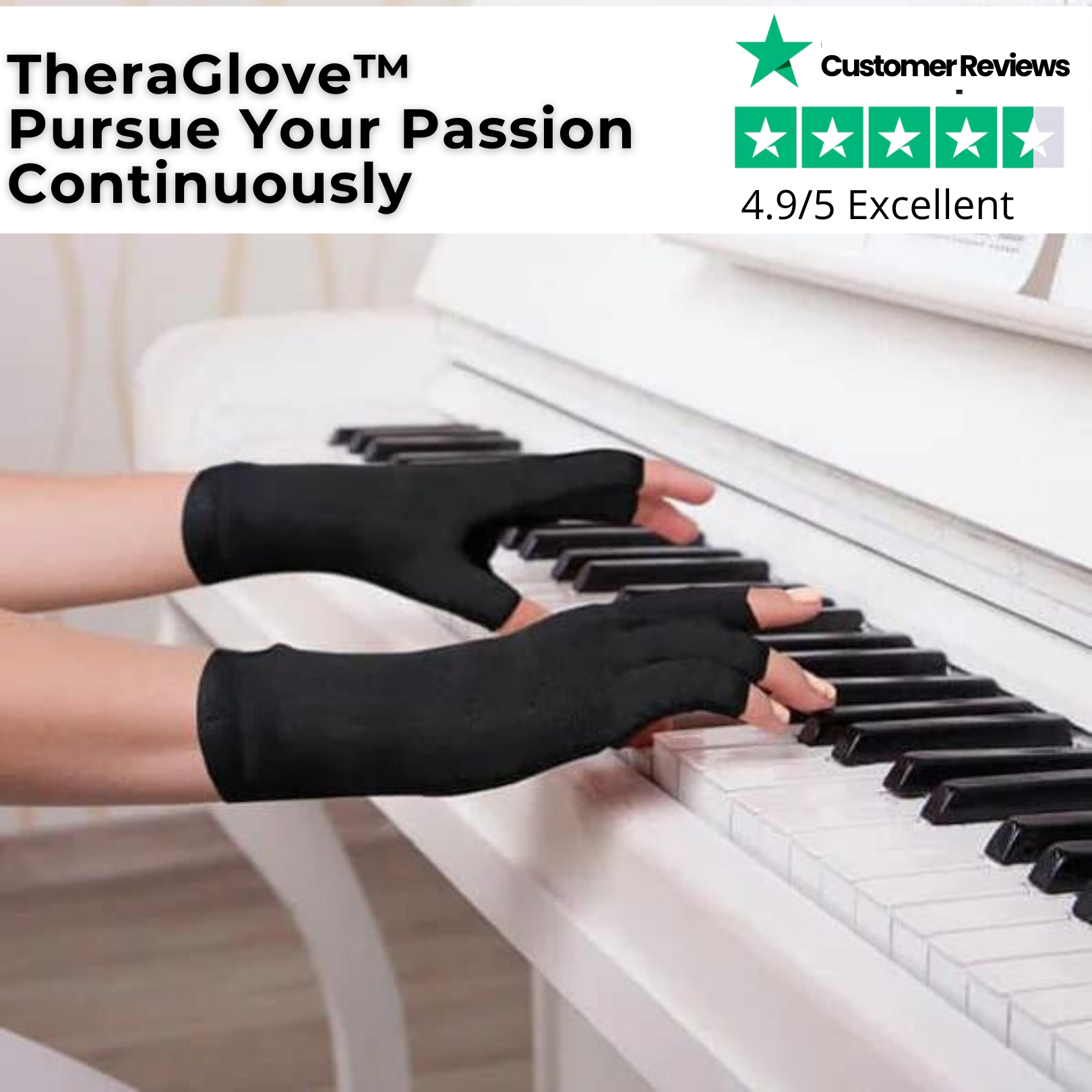 TheraGlove™ | Copper Therapy Gloves for Hand Pain