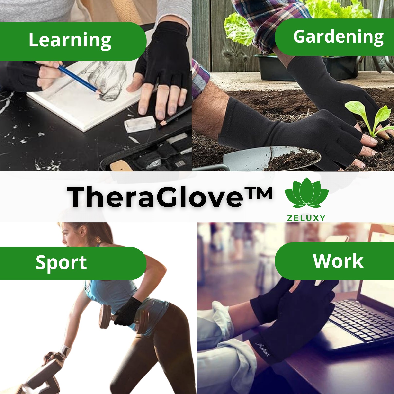 TheraGlove™ | Copper Therapy Gloves for Hand Pain