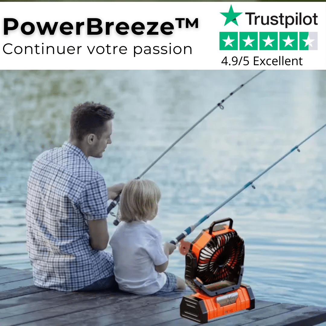 PowerBreeze™ | Ventilateur lumineux portable - Zeluxy