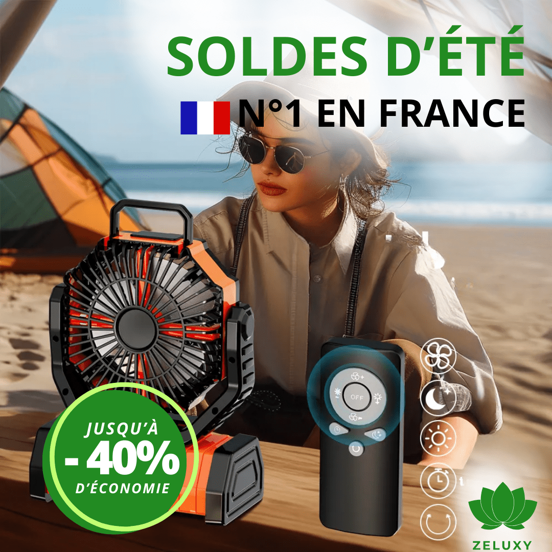 PowerBreeze™ | Ventilateur lumineux portable - Zeluxy