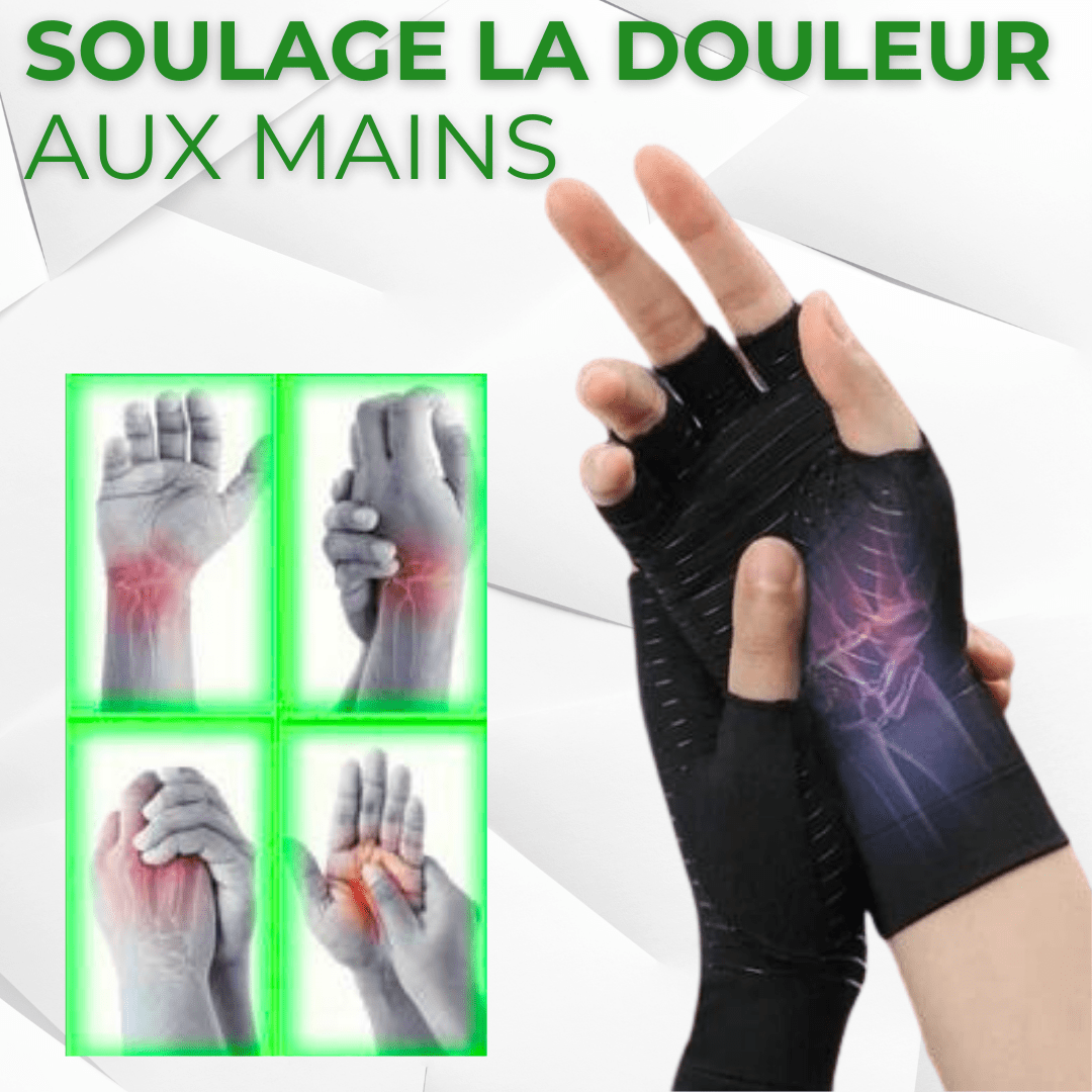 TheraGlove™ | Gants de thérapie au cuivre pour les douleurs à la main - Zeluxy