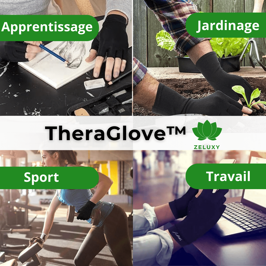 TheraGlove™ | Gants de thérapie au cuivre pour les douleurs à la main - Zeluxy